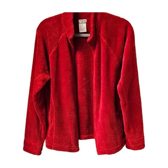 DANSKIN NOW Women's Red Warm Fleece Jacket - Picture 6 of 12